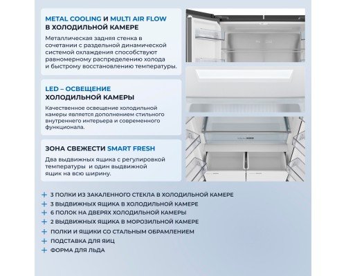 Купить Холодильник полувстраиваемый ZUGEL ZRFDI470XB в интернет-магазине Мега-кухня 12 Купить Холодильник полувстраиваемый ZUGEL ZRFDI470XB в интернет-магазине Мега-кухня 12