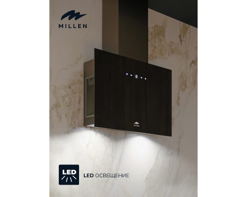 Купить  Наклонная кухонная вытяжка Millen MKHG 602 BL в интернет-магазине Мега-кухня 10