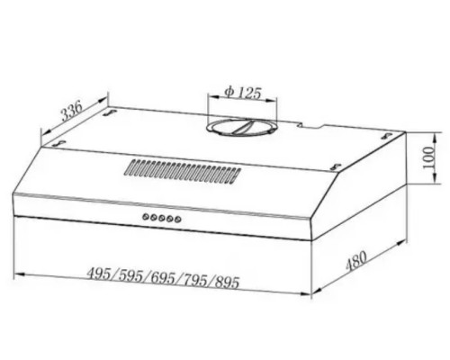 Купить  Подвесная вытяжка Evelux Ulla 60 B в интернет-магазине Мега-кухня 7