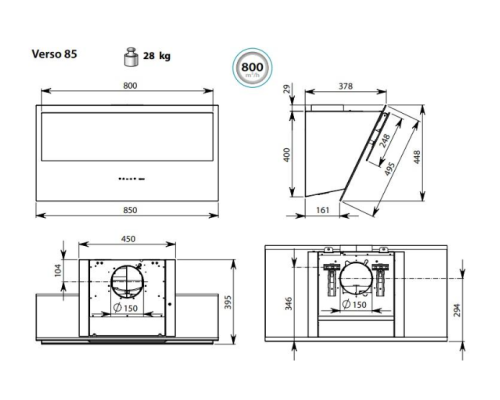 Купить Вытяжка Falmec Design VERSO 85 WHITE в интернет-магазине Мега-кухня 3 Купить Вытяжка Falmec Design VERSO 85 WHITE в интернет-магазине Мега-кухня 3
