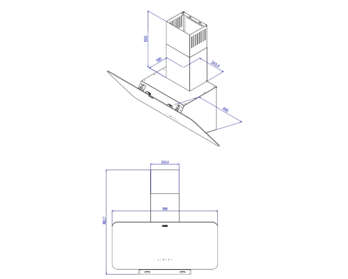 Купить  Вытяжка Kanzler D 569 S в интернет-магазине Мега-кухня 1