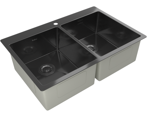 Купить Мойка Rivelato 7450 2В PVD black в интернет-магазине Мега-кухня 1 Купить Мойка Rivelato 7450 2В PVD black в интернет-магазине Мега-кухня 1