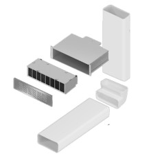 Комплект воздуховодов Maunfeld MIDS604+CF312MW