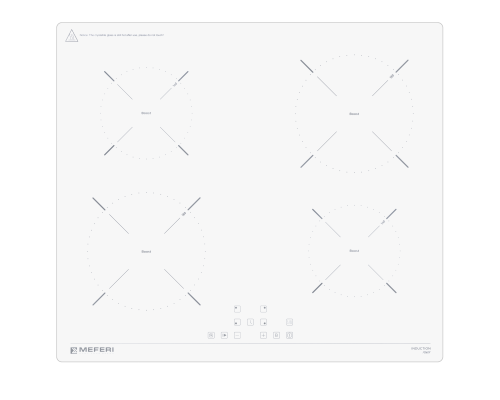 Купить Индукционная варочная панель Meferi MIH604WH POWER в интернет-магазине Мега-кухня