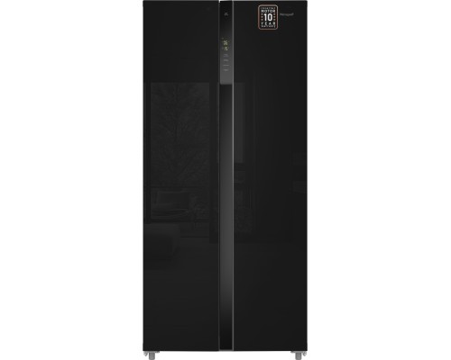 Купить Отдельностоящий холодильник с инвертором Weissgauff WSBS 500 Inverter NoFrost Black Glass в интернет-магазине Мега-кухня